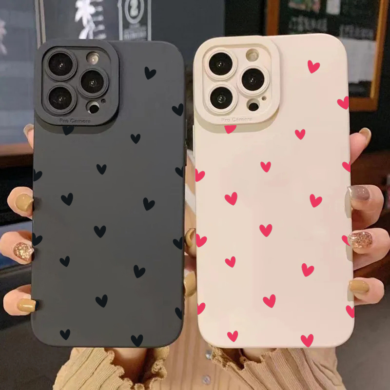 Samsung Galaxy S25 - Casing Pelindung Ponsel Motif Hati Hitam
