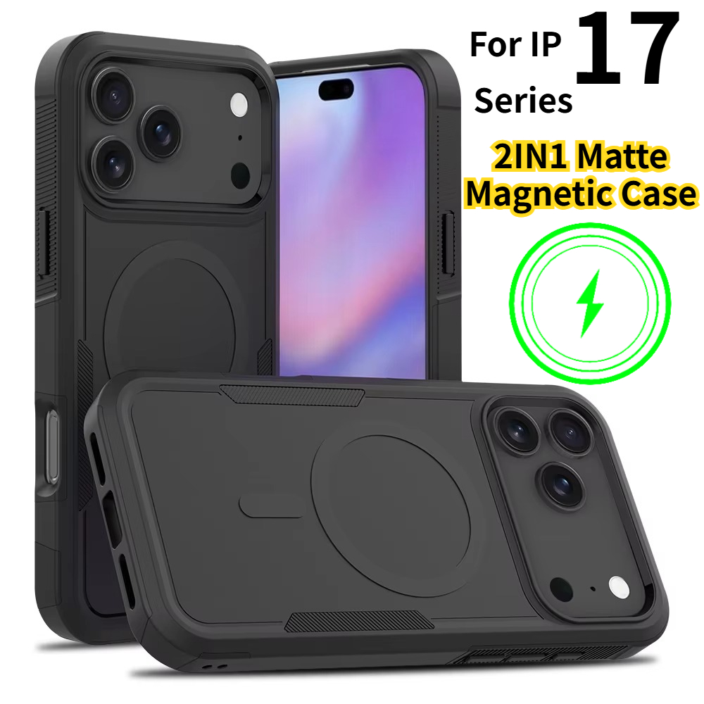 Rugged Armor Case - Casing Pengisian Daya Magnetik Premium 2IN1