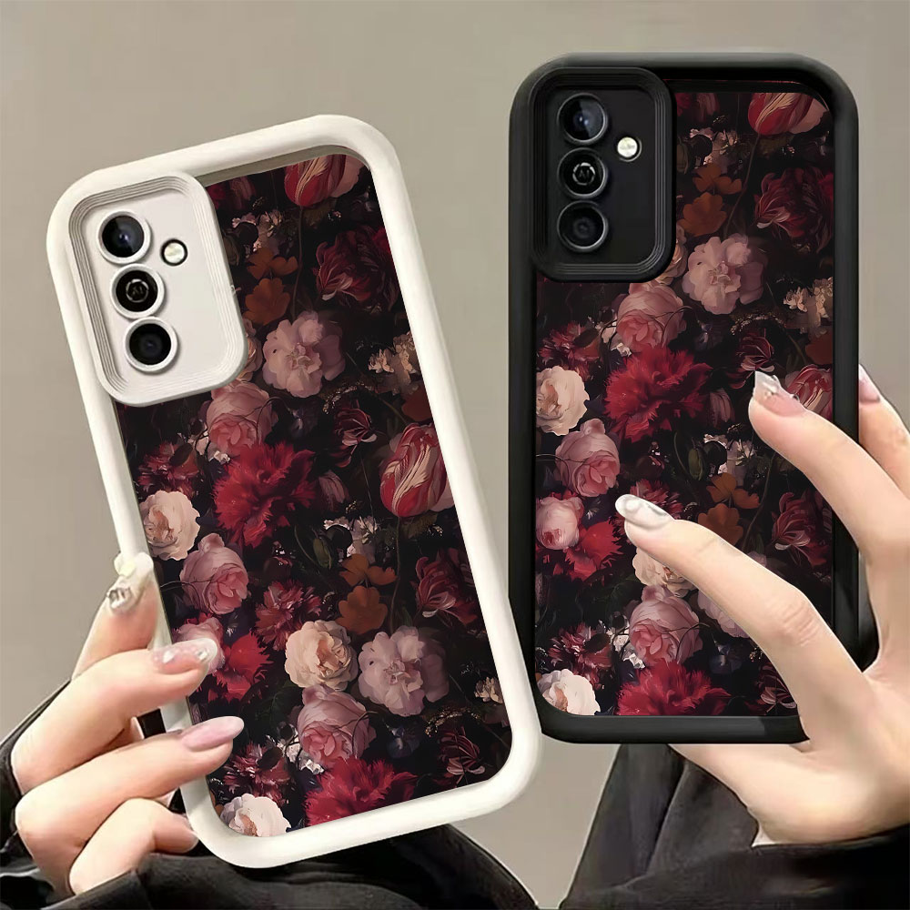 Phone Cases Red - Casing Ponsel Pola Mawar Merah Anggur