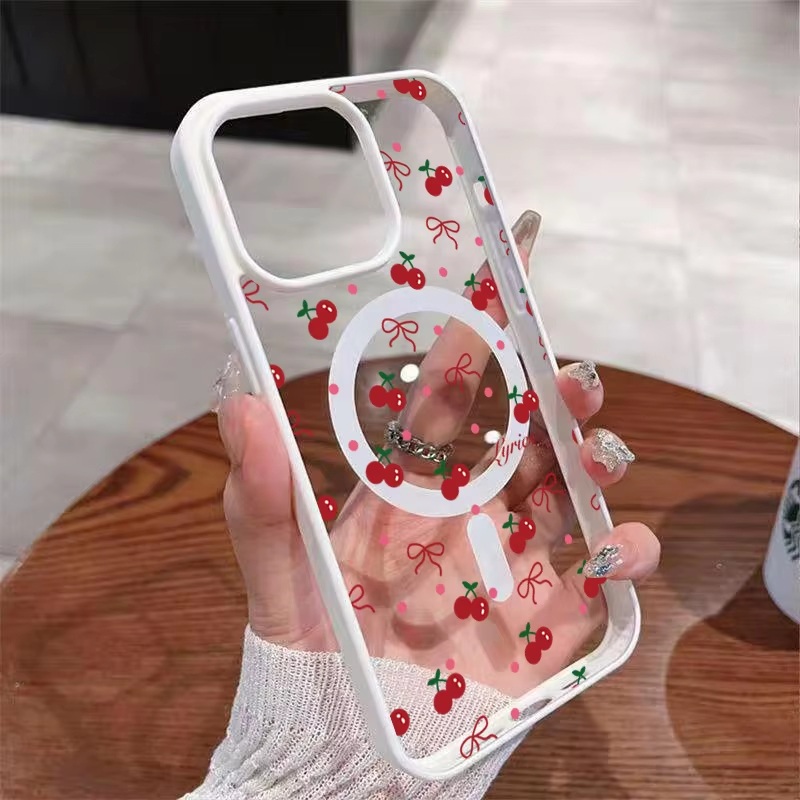 Phone Cases Red - Casing Ponsel Magnetik Motif Ceri Merah
