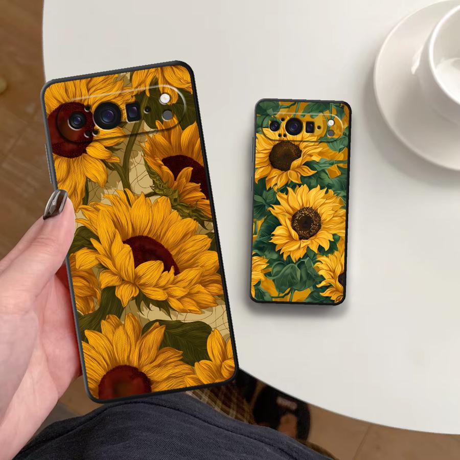 Phone Cases Pixel 10 Pro - Casing Penutup Ponsel Sunflower Sea Funda