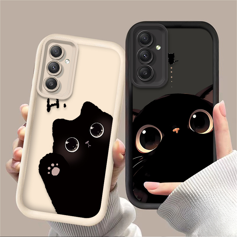 Phone Cases Samsung A14 - Casing Ponsel Kucing Bermata Besar yang