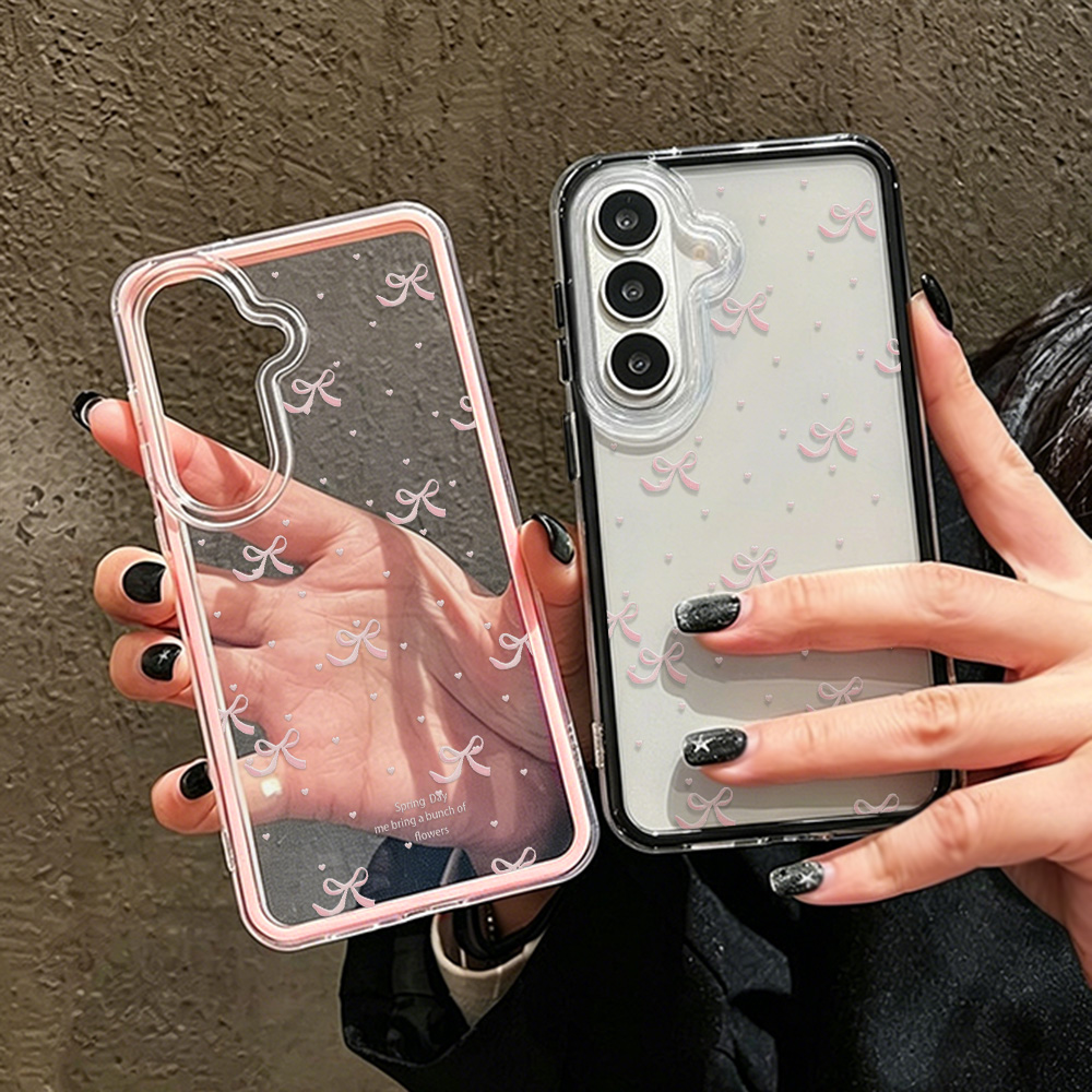 Phone Cases Quality - Casing Ponsel Lembut Motif Pita Pink