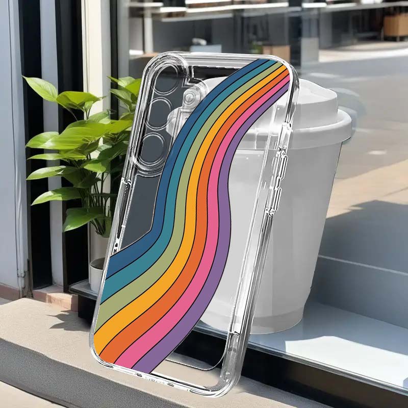 Phone Cases Samsung A14 - Seni Pelangi Warna-warni untuk Samsung Galaxy