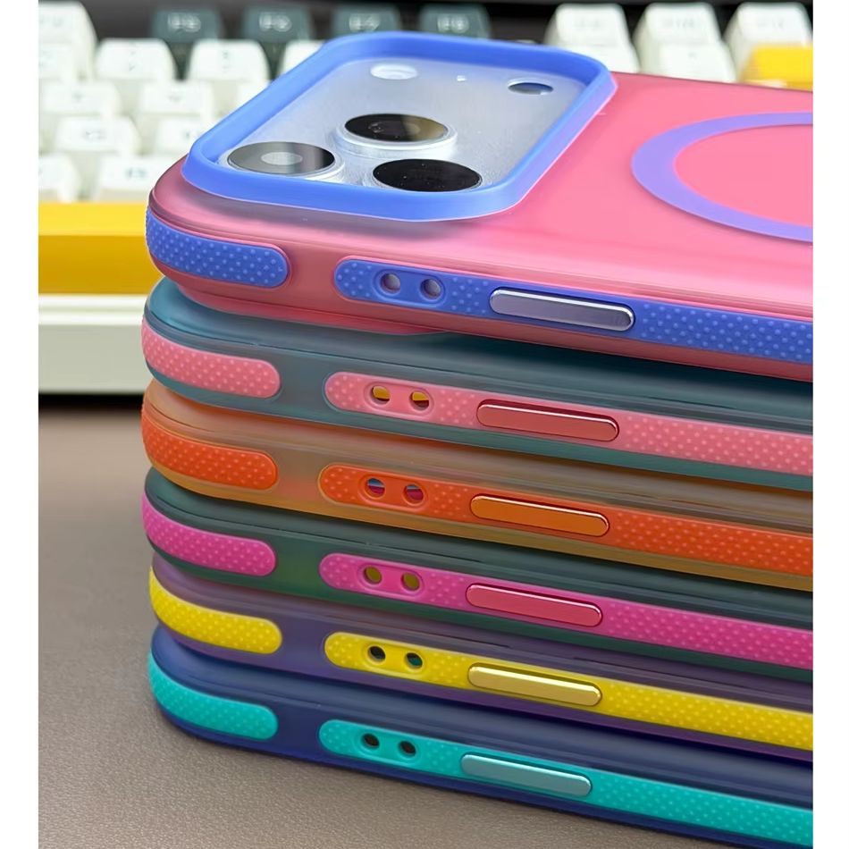 Rugged Armor Case - 360 ° Bracket Magnetik Warna Dopamin