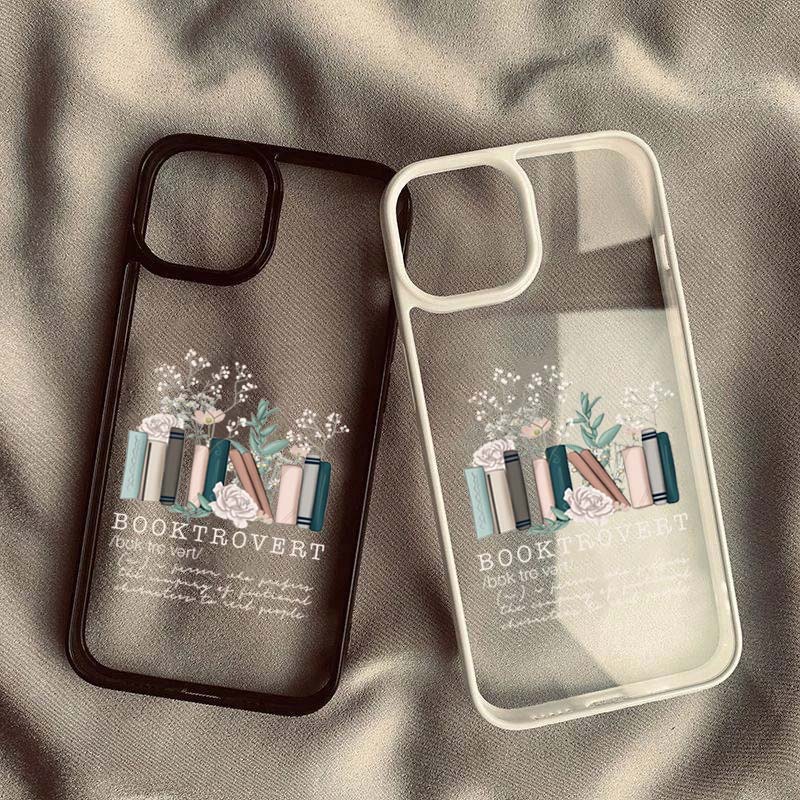 Phone Cases Apple - Casing HP Transparan Motif Bunga Romantis