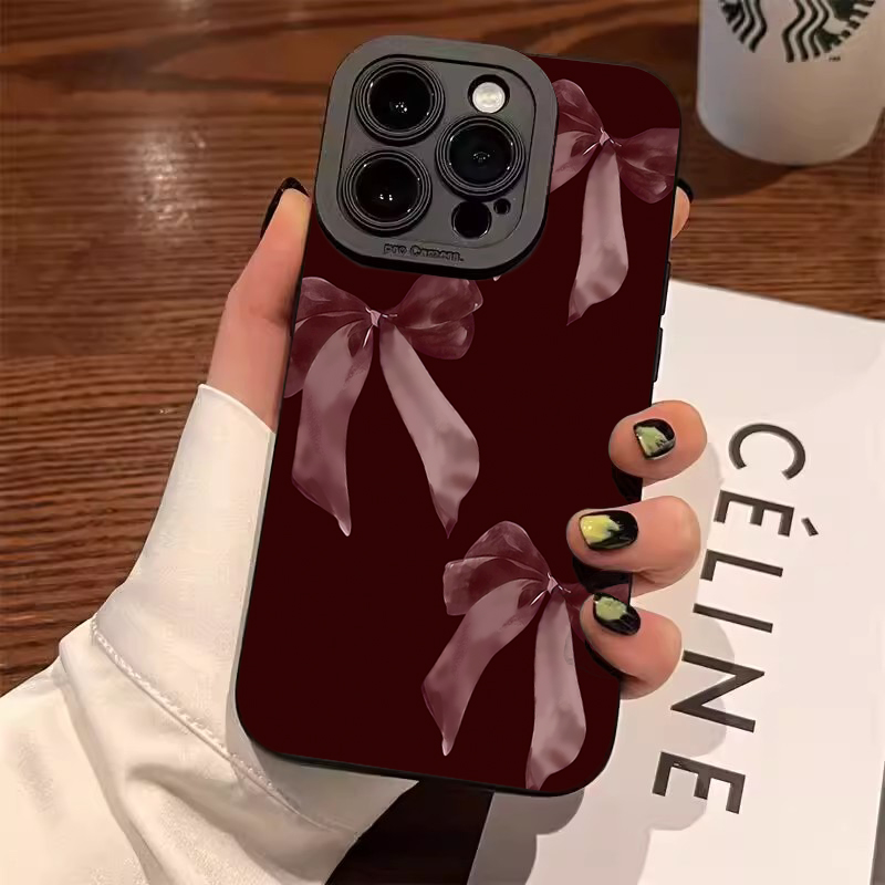 Phone Cases Red - Casing Ponsel Lembut Motif Pita Merah