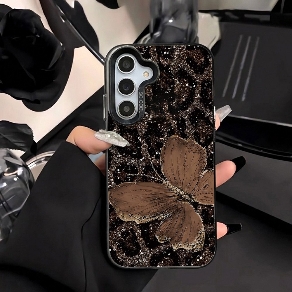 Phone Cases Samsung A14 - Casing Leopard IMD Keras Untuk Samsung