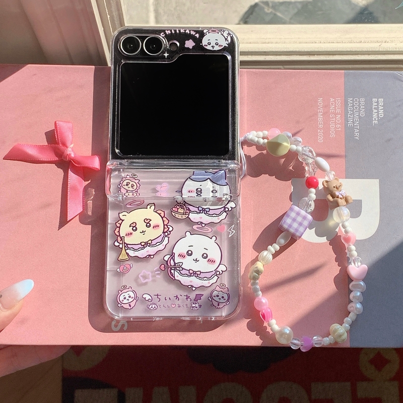 Phone Cases With Wallet - Dompet Kartu Lucu Bergambar Anime Chiikawa