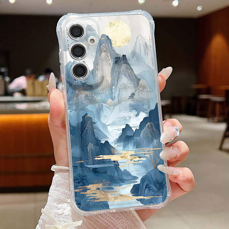 Phone Cases With Wallet - Casing Ponsel Motif Pemandangan Gunung Untuk