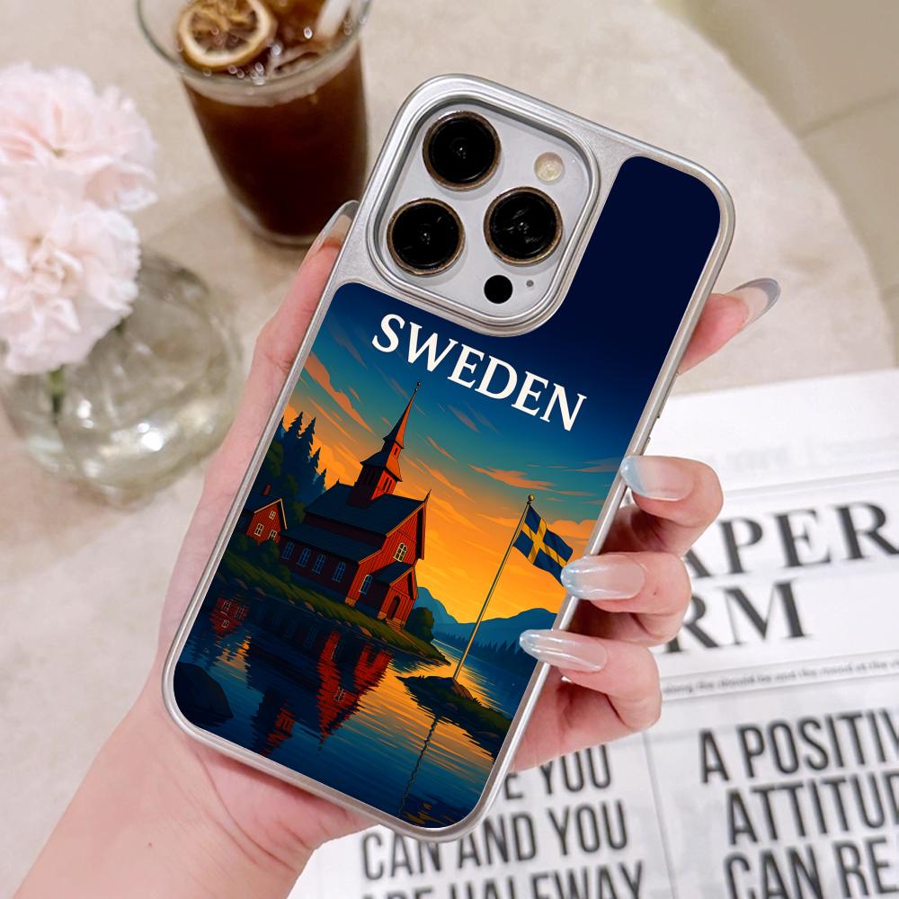 Phone Cases Sweden - Casing Ponsel Bendera Swedia untuk iPhone
