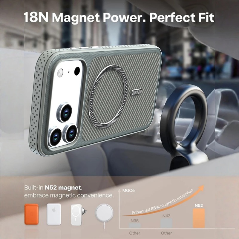 Casing Ponsel Magnetik Tekstur - Rugged Armor Case ulasan dan harga