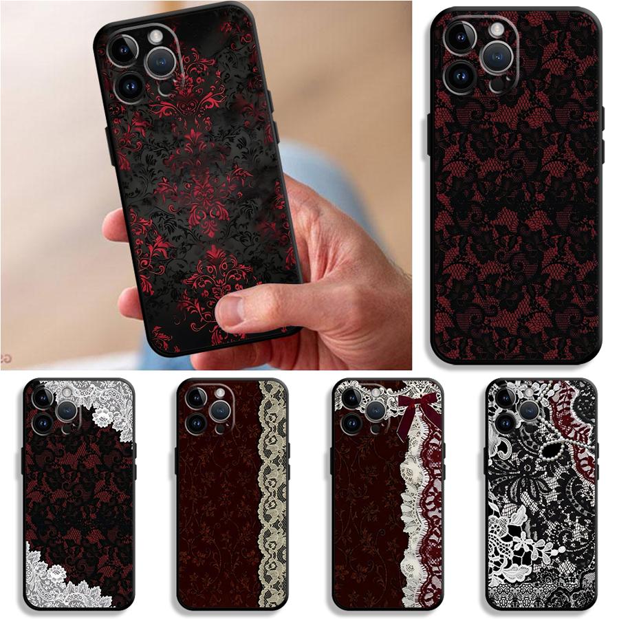 Casing Ponsel Renda Seksi Hita - Phone Cases Red ulasan dan harga