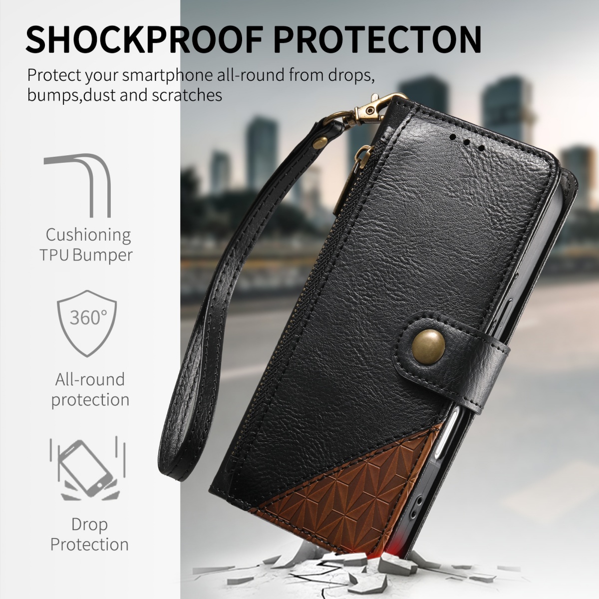 Dompet Lipat Kulit PU dengan T - Phone Cases With Wallet ulasan dan harga