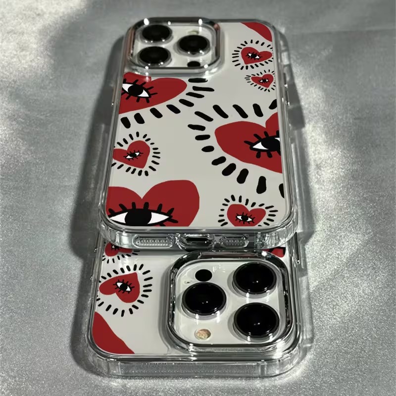 Casing HP Lembut Bingkai Mata  - Phone Cases Red ulasan dan harga