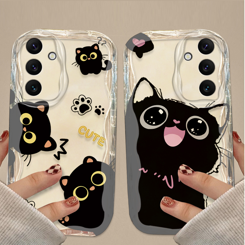 Casing Kucing Hitam Mata Besar - Phone Cases Samsung A14 ulasan dan harga