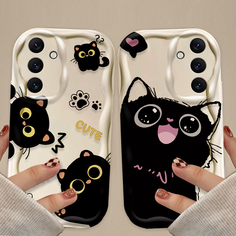 Casing Kucing Hitam Mata Besar - Phone Cases Samsung A14 ulasan dan harga