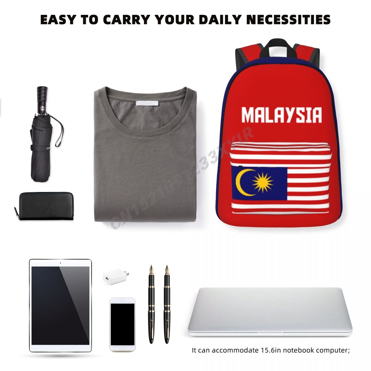 Tas ransel uniseks bendera Mal - Phone Cases Malaysia ulasan dan harga