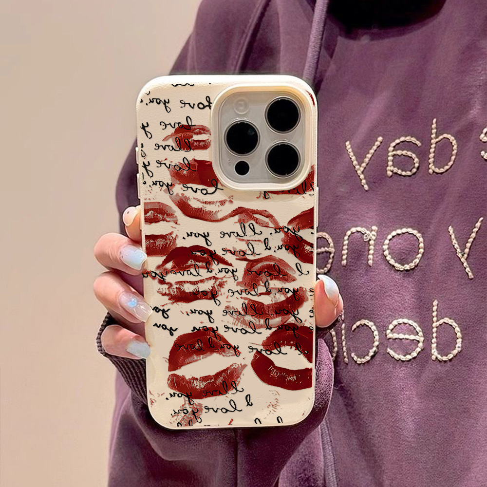 Casing Ponsel Kulit Merah Cera - Phone Cases Red ulasan dan harga