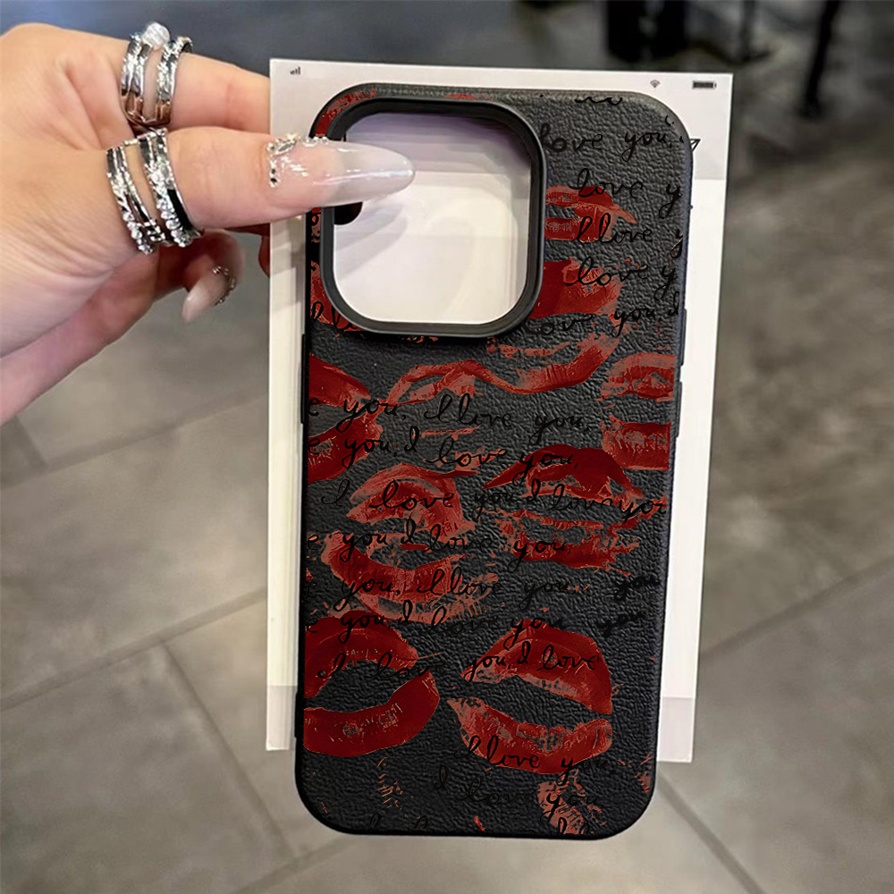 Casing Ponsel Kulit Merah Cera - Phone Cases Red ulasan dan harga